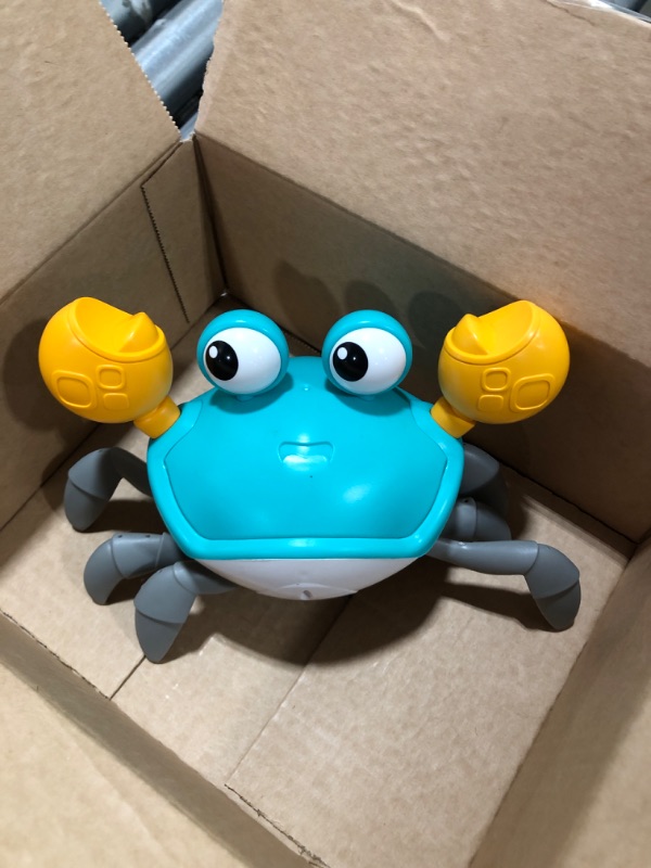 Photo 2 of Aprilwolf Escaping Crawling Crab, 2023 Edition with Music Control, Tummy Time Baby Toys, Interactive Walking Dancing Toy, Infant Fun Birthday Gift Entertainment Toddler Boy Girl Pet Dog