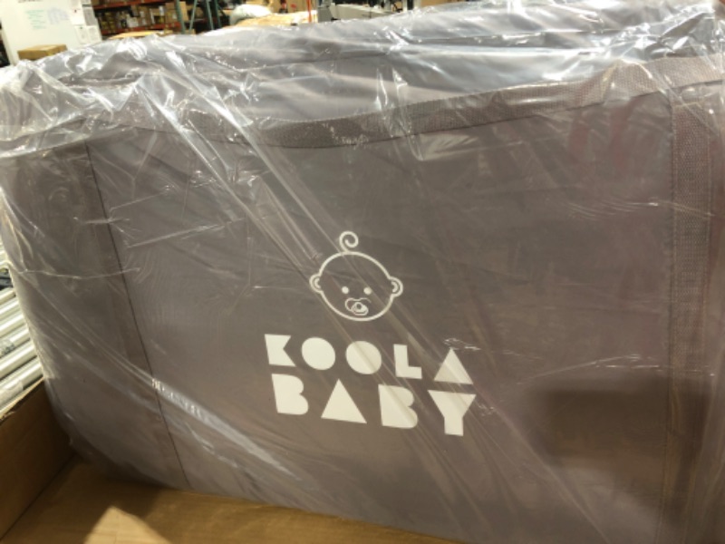 Photo 2 of 3 in 1 Baby Bassinet, Bedside Sleeper, & Playpen, Easy Folding Portable Crib (Grey)- KoolaBaby