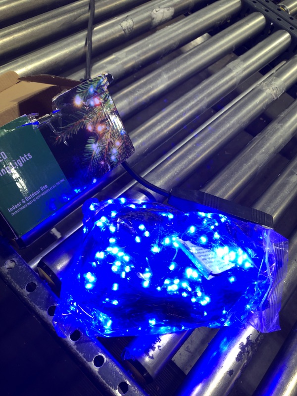 Photo 2 of 300 LED 114.9FT Blue Christmas Lights with 8 Lighting Modes, Connectable 4th of July Blue String Lights, Fairy Twinkle Lights for Indoor Outdoor, Garden, Patio, Wedding, Party Holiday Decoration