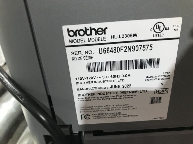 Photo 3 of Brother HLL2305W Compact Mono Laser Single Function Printer with Wireless and Mobile Device Printing New: HLL2305W (Wireless)