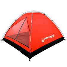 Photo 1 of 2-Person Tent - Water-Resistant Dome Tent with Removable Rain Fly and Carry Bag for Camping, Backpacking, Hiking, and Festivals by Wakeman (Red)
