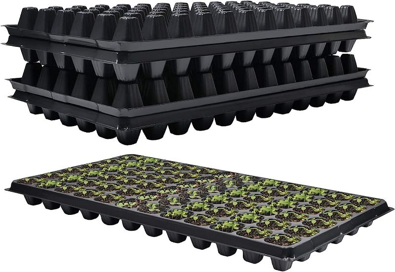 Photo 1 of 10 Pack Seed Starter Kit 72 Cell Seed Tray for Seed Germination, Mini Propagation, Soil & Hydroponics, Germination Plugs?Plant Grow Kit
