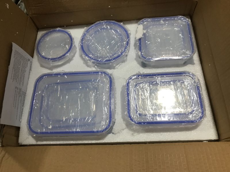 Photo 1 of Amazon Basics Glass Locking Lids Food Storage Containers, 20-Piece Set