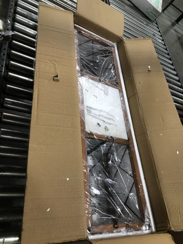 Photo 2 of Beionxii Kitchen Island Lighting, 36 Inch 6 Light Farmhouse Linear Chandelier for Dining Room Pool Table Pendant Light Fixture, Wood Grain Finish