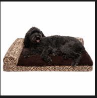 Photo 1 of FurHaven Southwest Kilim DLX Chaise Memory Sofa Dog Bed|Large, Desert Brown