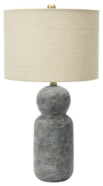 Photo 1 of 14" roundx 26 1/2" high stoneware table lamp