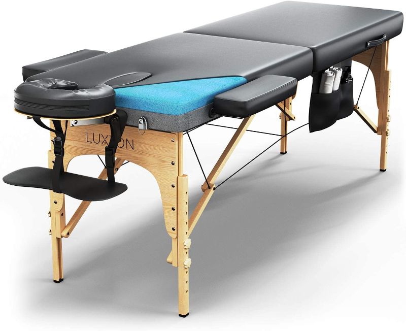 Photo 1 of  Luxton Home Premium Memory Foam Massage Table - Easy Set Up - Foldable & Portable with Carrying Case 