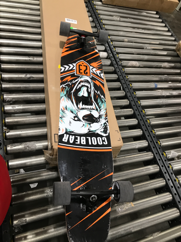 Photo 1 of 
AODI 46 Inch Freeride Longboard Skateboard - Complete Cruiser Skateboards Canadian Maple Double Kick Concave Dance Board with LED Wheels for Cruising, Carving, Downhills
