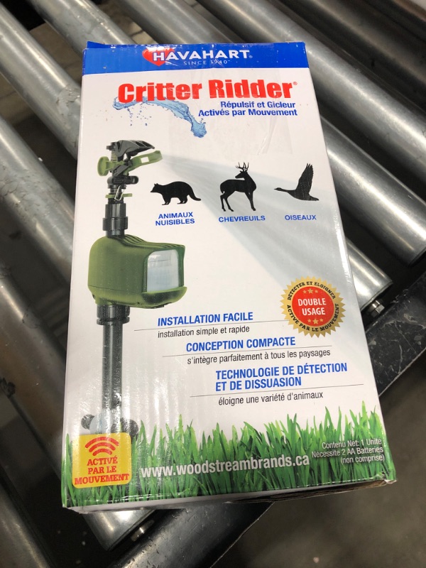Photo 3 of Havahart 5277 Critter Ridder Motion Activated Animal Repellent and Sprinkler - Repel Cats, Dogs, Chipmunks, Groundhogs, Squirrels, Skunks, Deer, and More