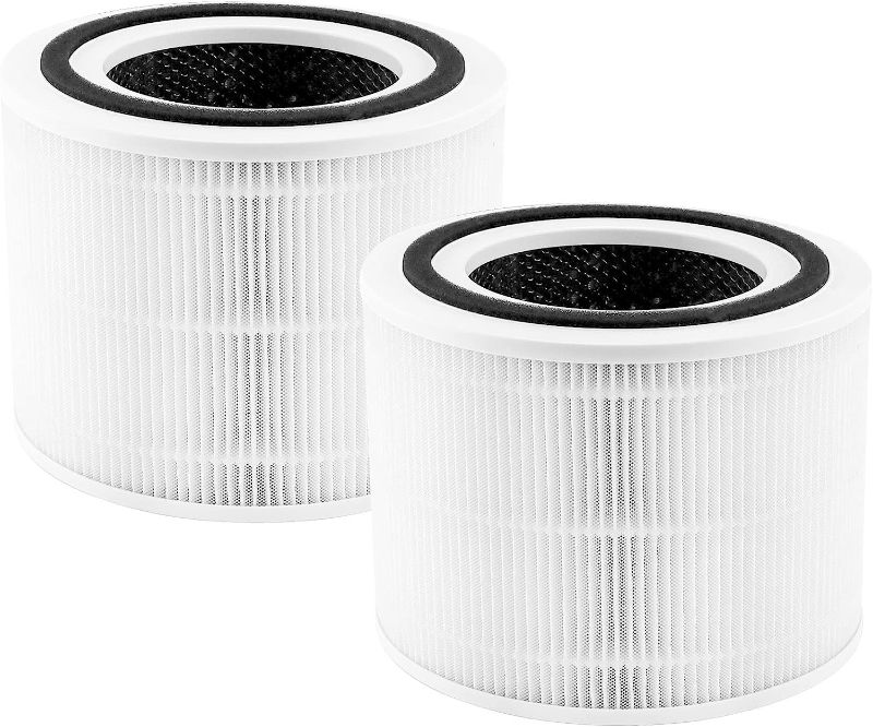 Photo 1 of 2 Pack Core 300 Replacement Filter 3-in-1 True HEPA Activated Carbon Filter Compatible with LEVOIT Core 300&300s Replace 300-RF-TX 300-RF-PA
