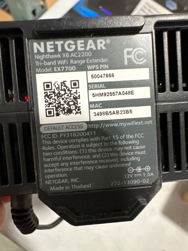 Photo 3 of Netgear Nighthawk X6 EX7700 AC2200 Tri-Band WiFi Mesh Range Extender