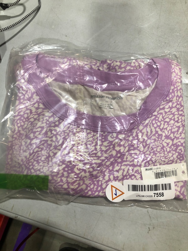 Photo 2 of Amazon Essentials Women's Classic-Fit Puff Short-Sleeve Crewneck T-Shirt Medium Lilac/White, Ikat/Animal