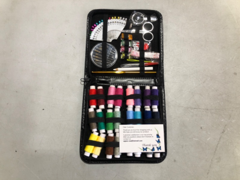 Photo 2 of ARTIKA Sewing Kit for Adults and Kids - Small Beginner Set w/Multicolor Thread, Needles, Scissors, Thimble & Clips - Emergency Repair and Travel Kits - Sewing Accessories and Supplies
