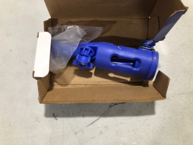 Photo 1 of Multi-Angle Paint Brush Extender - Extension Pole Attachment Holder for Paint Brush, Roller, Scraper - Rotating Head, Secure Handle Grip - Easily Reach Ceilings, Walls, Corner Edges - Blue