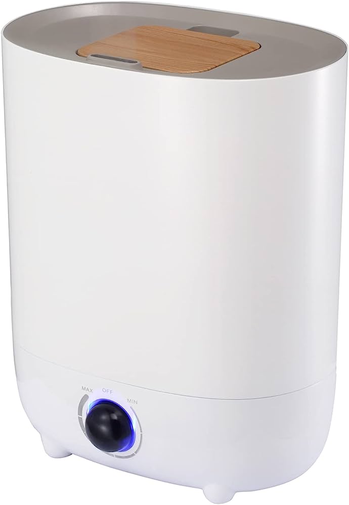 Photo 1 of 3L Top Fill Ultrasonic Cool Mist Humidifier, Quiet Humidifier for Large Room, Air Humidifier with Adjustable Mist Mode, for Bedroom, Nursery, Office, & Indoor Plants, Dial Knob, Auto Shut-Off, White