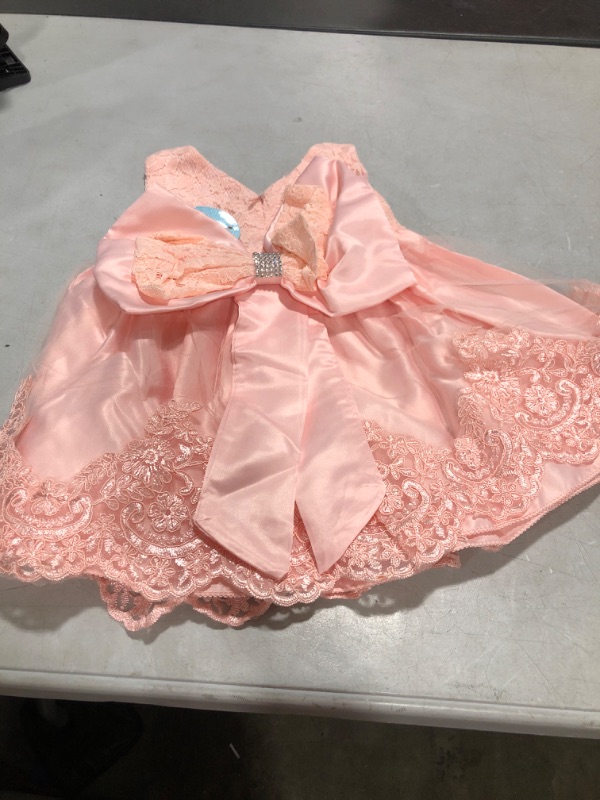 Photo 2 of Baby Girl Pink Bow Dress Size 18 Months 