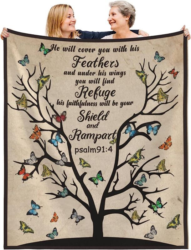 Photo 1 of 
OWL QUEEN Gifts for Mom Healing Butterfly Blanket, Inspirational Throw Blanket with Thoughts and Prayers, Religious Bible Verse Scripture Prayer Throw...