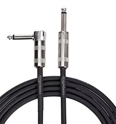 Photo 1 of Basics 1/4 Inch Right-Angle Instrument Cable - 20 Foot (Black)