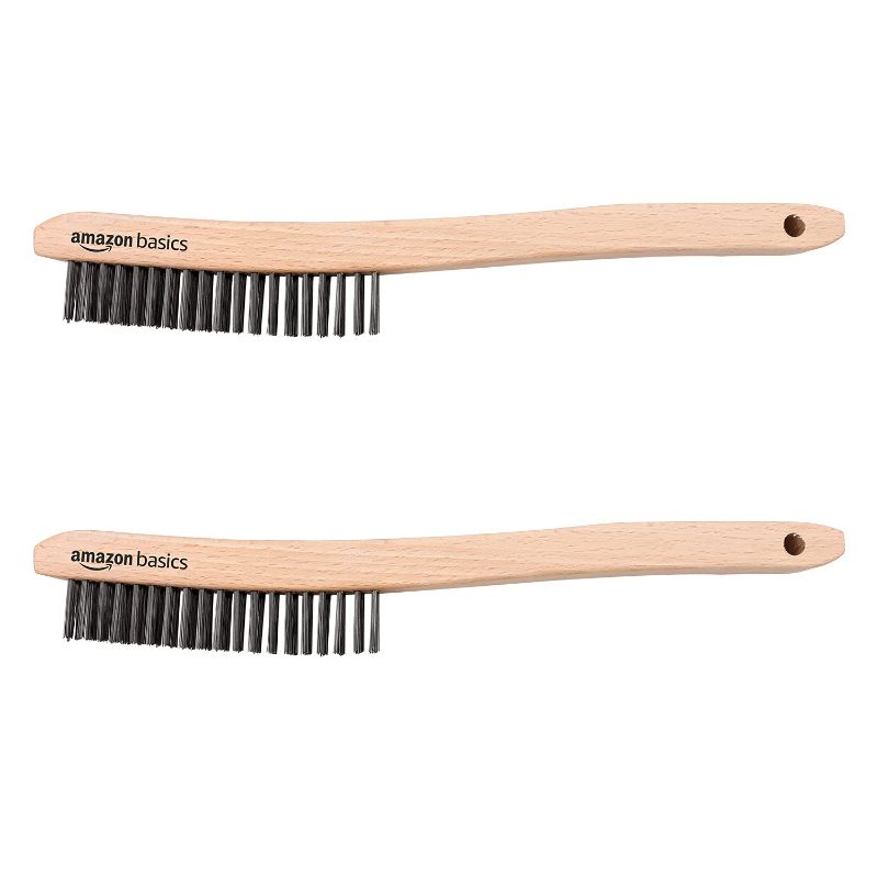 Photo 1 of Amazon Basics 14-Inch Wire Scratch Brush, 2-Pack Wire 2-Piece