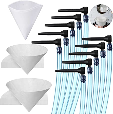 Photo 1 of 22 Pcs Maple Syrup Taps Maple Syrup Tree Tapping Filtering Kit 10 Sets 3.28'/ 39.4'' Extra Long Maple Syrup Tubing 1 Quart Heavy Duty Boiling Filter 11 Pcs Maple Syrup Pre Filter Cones and Instruction
