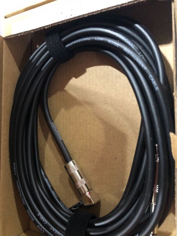 Photo 1 of Basics 1/4 Inch Right-Angle Instrument Cable - 20 Foot (Black)