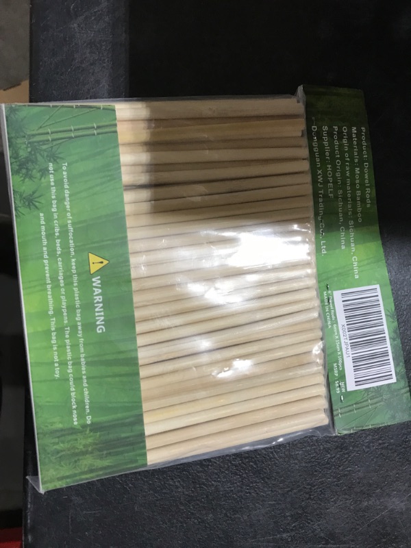 Photo 2 of 100PCS Dowel Rods Wood Sticks Wooden Dowel Rods - 1/4 x 6 Inch Unfinished Bamboo Sticks - for Crafts and DIYers 1/4" x 6" 100