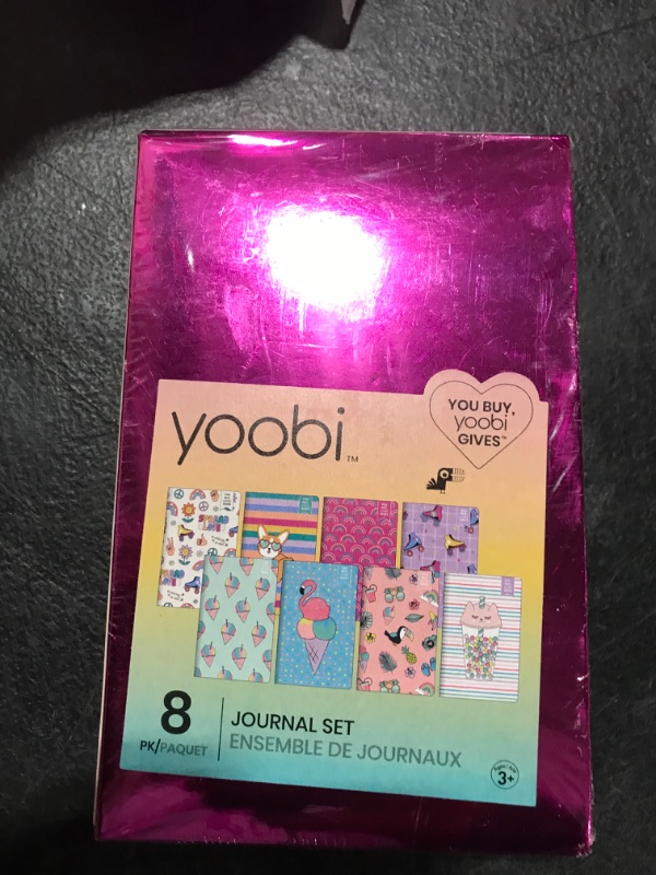 Photo 2 of Yoobi Journal Set, Cute Notebook in 8 Fun Prints, Lined Journal Notebook, College Ruled Paper, 35 pages each, Gift Set for Women & Kids, Cute Journals