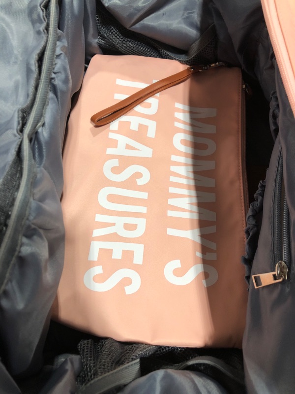 Photo 1 of Diaper Bag Tote, KABAQOO Mommy Bag for Hospital & Maternity with 2 Organizing Pouches, Large Waterproof Travel Baby Bag for Mom, Newborn Registry Baby Shower Gifts, Pink