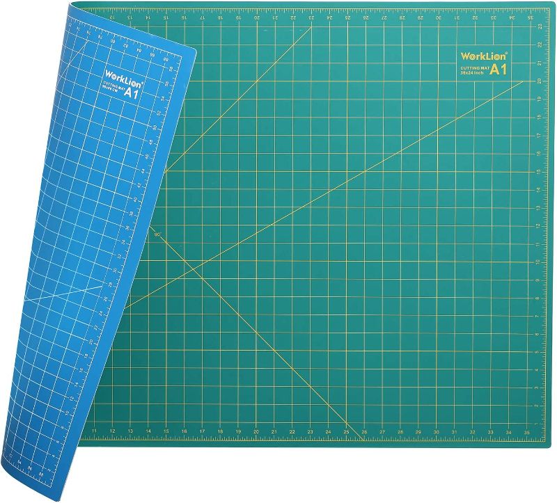 Photo 1 of 24" x 36" Large Self Healing PVC Cutting Mat, Double Sided, Gridded Rotary Cutting Board for Craft, Fabric, Quilting, Sewing, Scrapbooking - Art Project…