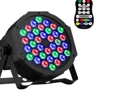 Photo 1 of 36 LED Stage Lights, AOELLIT RGB DJ Lights Sound Activated Compatible with DMX-512 & Remote Uplights for Wedding Events Party -1 
