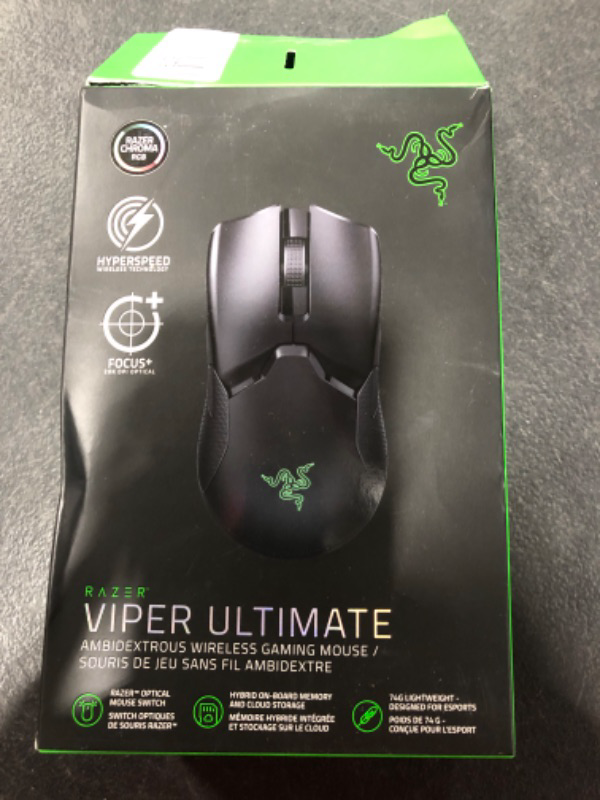 Photo 3 of Razer Viper Ultimate Wireless Optical Gaming Mouse Chroma Lighting 8 Programmable Buttons (Renewed)
