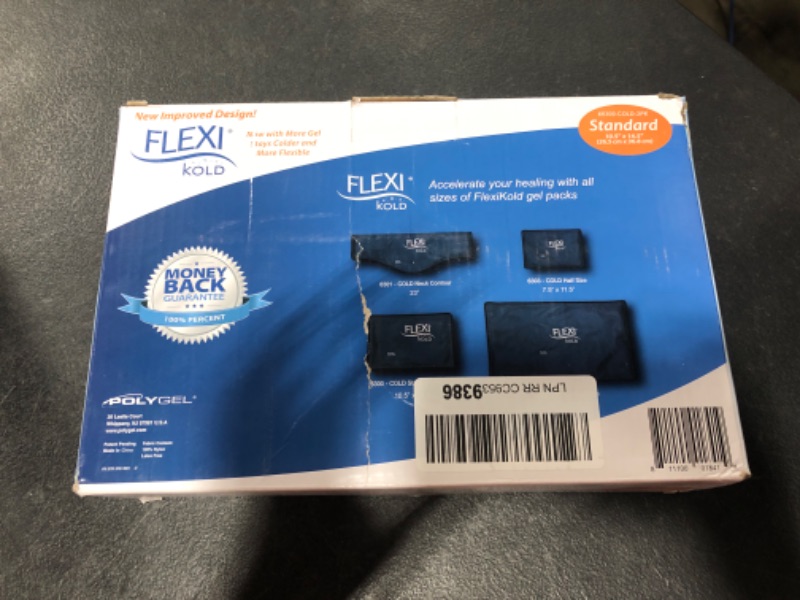 Photo 2 of 2 FlexiKold Gel Ice Packs (Standard Large: 10.5" x 14.5") - Reusable Cold Pack for Injuries, for Back Pain Relief, Migraine Relief Pad, After Surgery, Postpartum, Headache, Shoulder - 6300-COLD 2PK Large (Pack of 2)