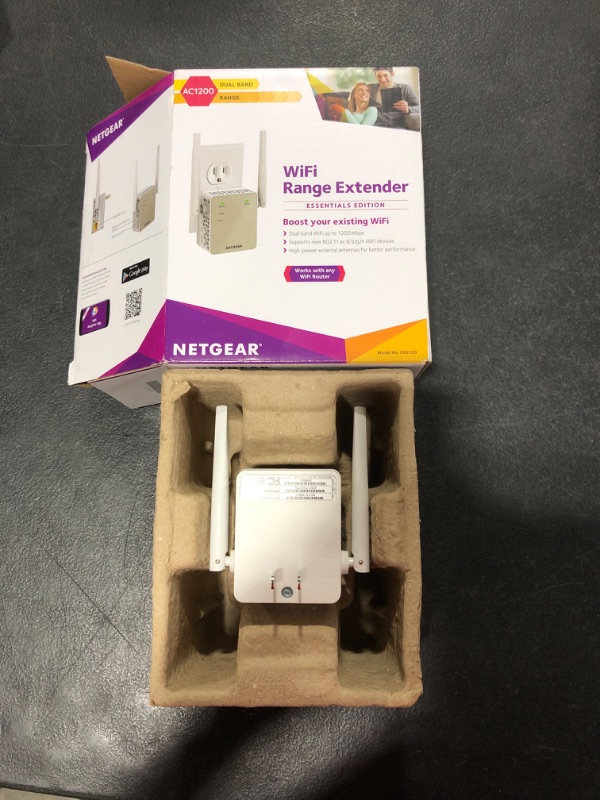 Photo 2 of NETGEAR Wi-Fi Range Extender EX6120 - Coverage Up to 1500 Sq Ft and 25 Devices with AC1200 Dual Band Wireless Signal Booster & Repeater (Up to 1200Mbps Speed), and Compact Wall Plug Design WiFi Extender AC1200