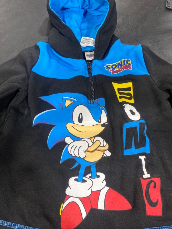 Photo 2 of SEGA Sonic the Hedgehog Fleece Half Zip Hoodie Toddler to Big Kid 6 Black