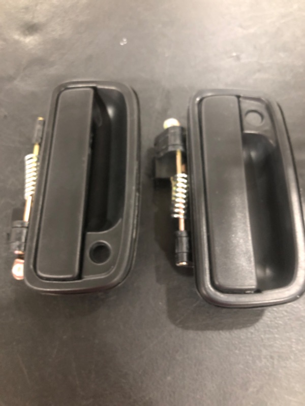 Photo 1 of Exterior Door Handle Front Left & Right Pair with Key Hole | Replacement for 1995-2004 Toyota Tacoma | Replaces# 69220-35020, 69210-35020 Black