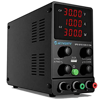 Photo 1 of DC Power Supply Variable, 30V 10A Adjustable Switching Regulated DC Bench Power Supply with High Precision 4-Digits LED Display, 5V/2A USB Port, Coarse and Fine Adjustments Jesverty SPS-3010