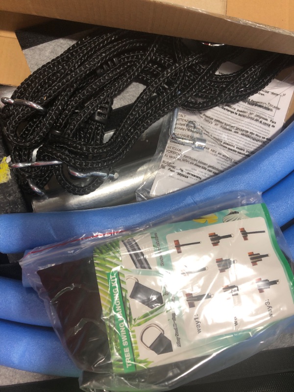 Photo 3 of Saucer Tree Swing for Kids, 40 Inch Tree Swing with Hanging Straps Kit Holds, Tree Protector and Adjustable Straps, Tree Disc Swing for Kids Outdoor Green