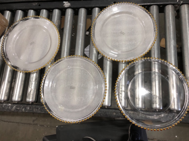 Photo 1 of 12.5" Diameter Plates Gold Trim