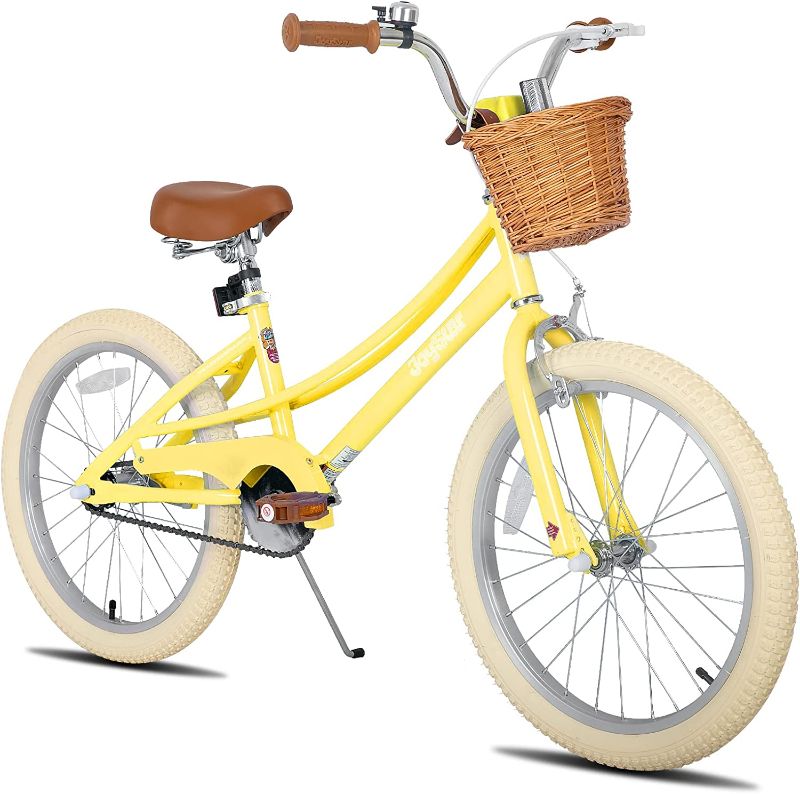 Photo 1 of ACEGER Girls Bike with Basket, Kids Bike for 3-13 Years, 14 inch with Training Wheels, 16 inch with Training Wheels and Kickstand, 20 inch with Kickstand but no Training Wheels.yellow 16 Inch
