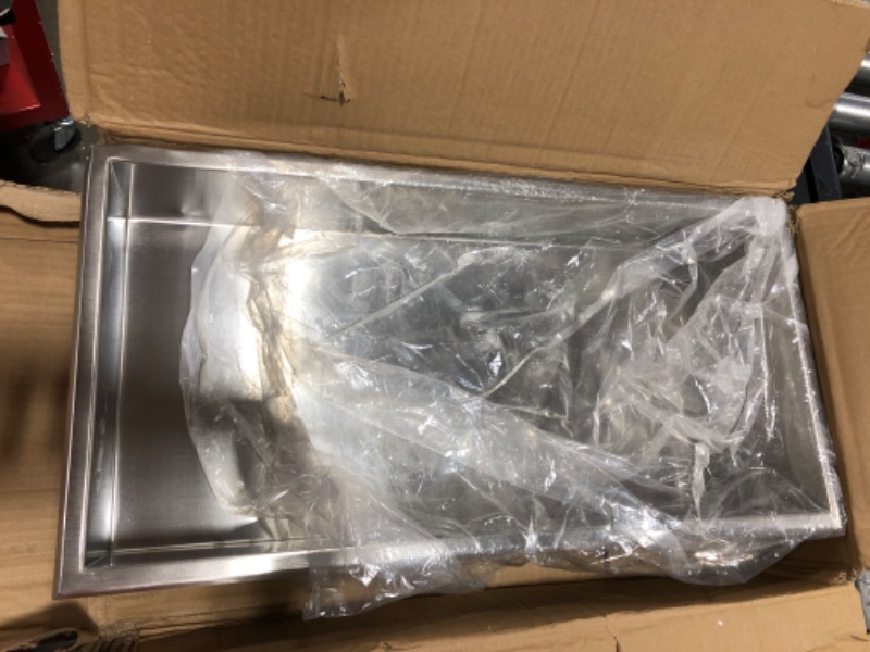 Photo 1 of SUNTAGE Recessed Shower Niche Insert Stainless Steel, Square Shower Niche, Shampoo Niche Needs No Tiling, Shower Insert Wall Niche for Shower Bathroom Storage, 24" X 12", Brushed