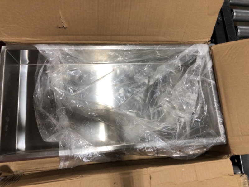 Photo 1 of SUNTAGE Recessed Shower Niche Insert Stainless Steel, Square Shower Niche, Shampoo Niche Needs No Tiling, Shower Insert Wall Niche for Shower Bathroom Storage, 24" X 12", Brushed