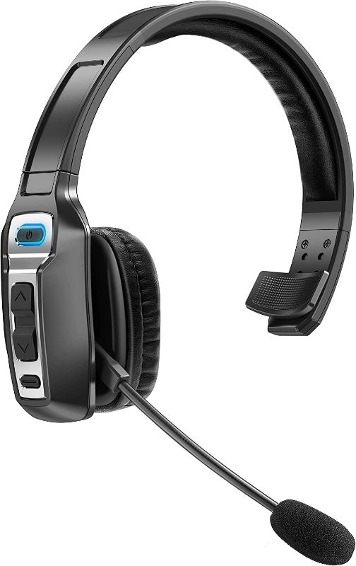 Photo 1 of Limited-time deal: Sarevile Trucker Bluetooth Headset, V5.2 Wireless Headset with Upgraded Microphone AI Noise Canceling, On Ear Bluetooth Headphone with Mute for Driver Office Call Center