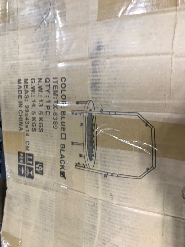 Photo 1 of BCAN 40/48" Foldable Mini Trampoline Max Load 330lbs/440lbs, Fitness Rebounder with Adjustable Foam Handle, Exercise Trampoline for Adults Indoor/Garden Workout
