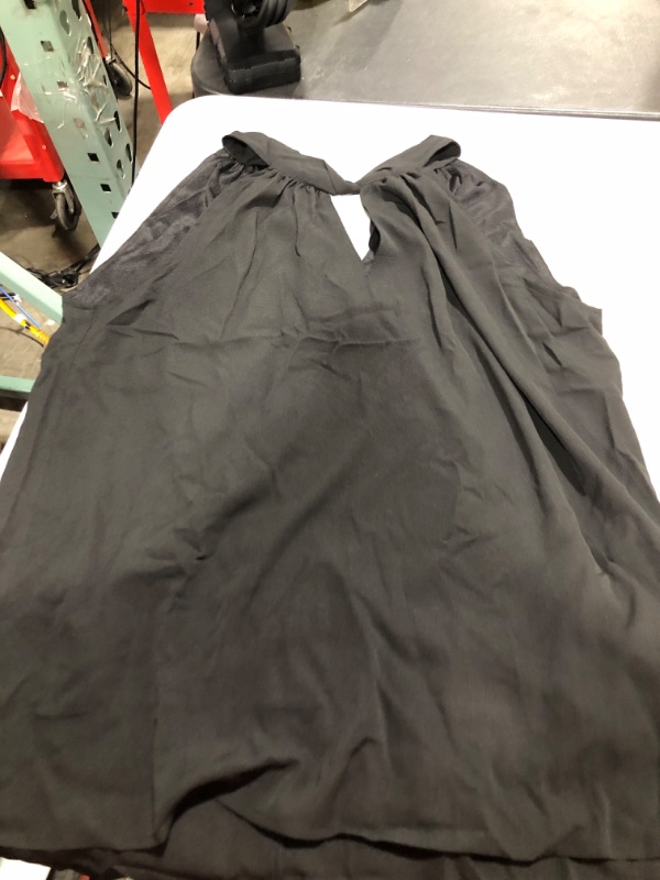 Photo 2 of BLENCOT Women's Sleeveless Tie Halter Neck Summer Tops Loose Casual Tank Top Blouse Shirts Medium C Black