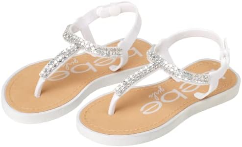 Photo 1 of bebe Girls' Sandals Rhinestone Glitter Thong Flip Flops (Toddler/Little Girl) Size 5-6
