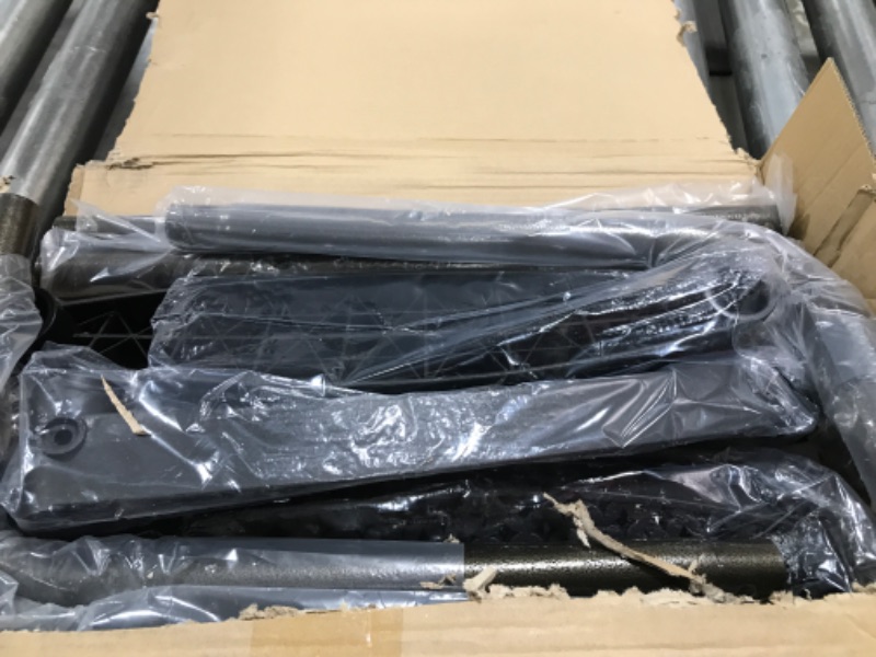 Photo 1 of HBTower Trampoline Ladder with Horizontal and Wide Steps, Universal Hook, UV Treated Steel, 220 lbs Capacity Trampoline Accessories for Children Kids Black Gold 3-step