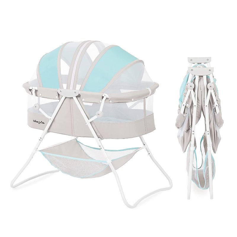 Photo 1 of Dream on Me Karley Bassinet, Blue and Grey
