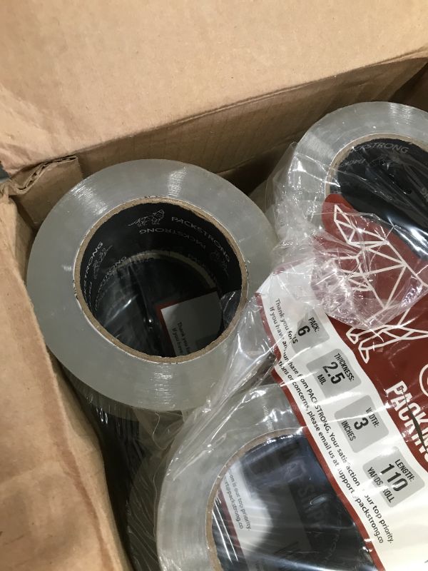 Photo 3 of Industrial Grade Clear Packing Tape (24 Rolls) - 110 Yds/Roll - 3 Wide x 2.5 mil