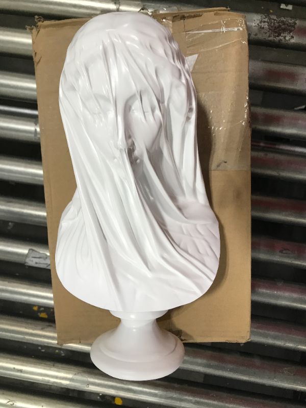 Photo 2 of 13 Inch Veiled Lady Bust Greek Goddess Statue,Large Classic Roman Bust Greek Mythology Decor Gifts,Veiled Lady Bust Sculpture for Home Decor,Used for Sketch Practice Aesthetics Statues and Sculptures
