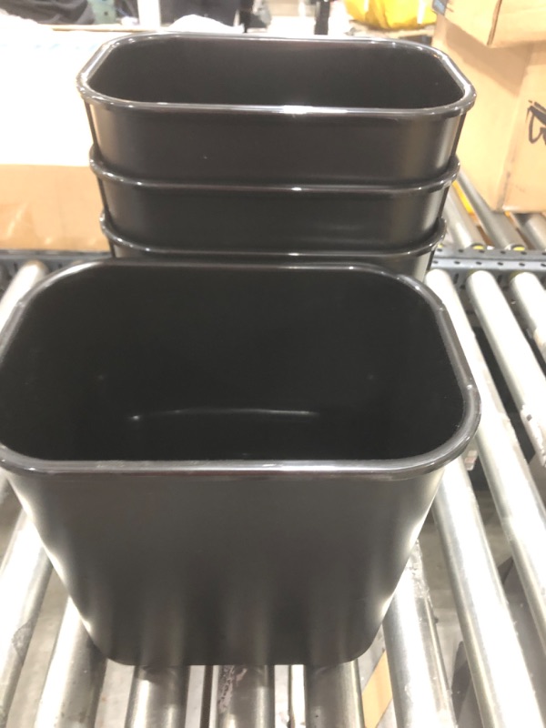 Photo 3 of Acrimet Wastebasket Bin 13QT (Plastic) (Black Color) (Set of 4)